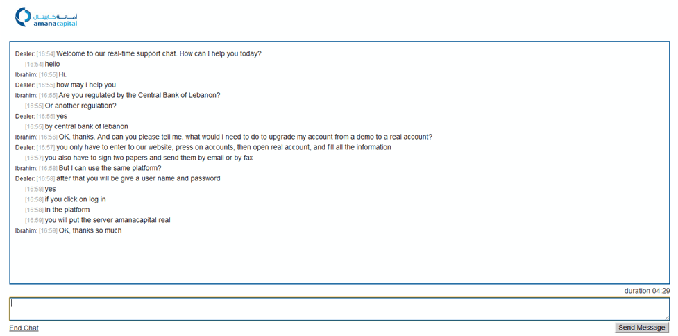 Chat with Amana Capital Chat with Amana Capital